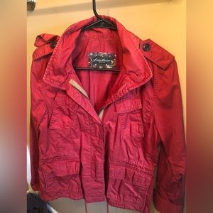 - GUC Eddie Bauer Jacket Burnt Red-Petite Medium ✨Distressed style classic look